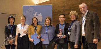 Congratulations! The poster award ceremony at Wittgenstein Centre's annual conference